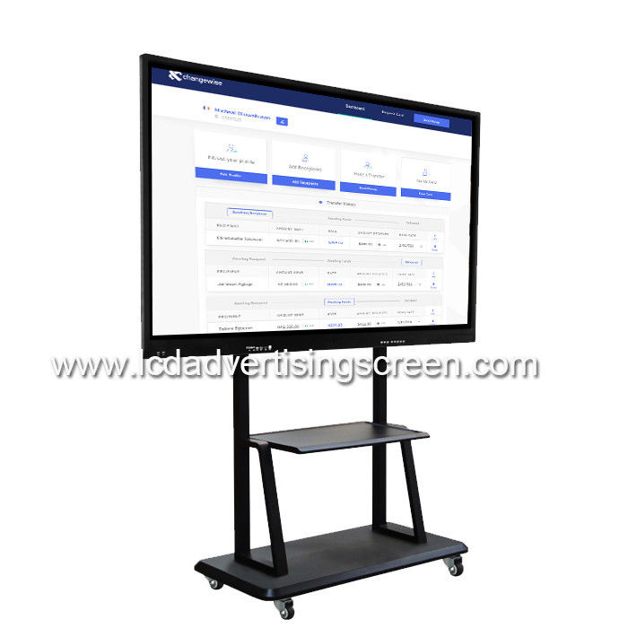 65 Inch Infrared Touch Screen Interactive Whiteboard With Dual System