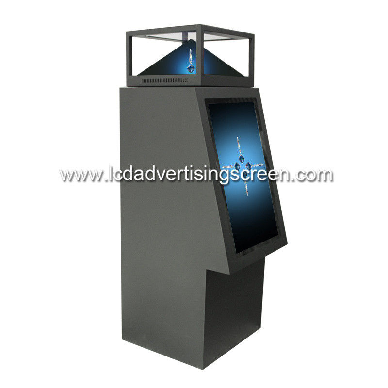 Floor Standing 21.5 Inch 3D Hologram Showcase 32 Inch Vertical Touch