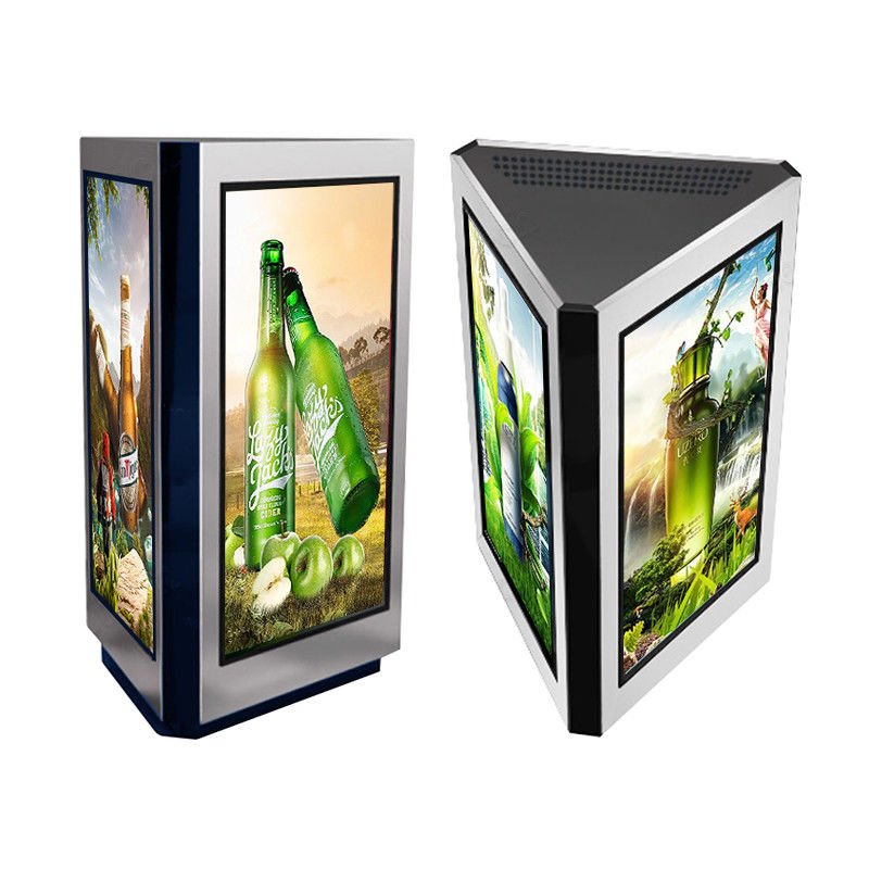 WiFi 3G 4G 3 Sided 43 Inch LCD Totem With Fan Cooling System