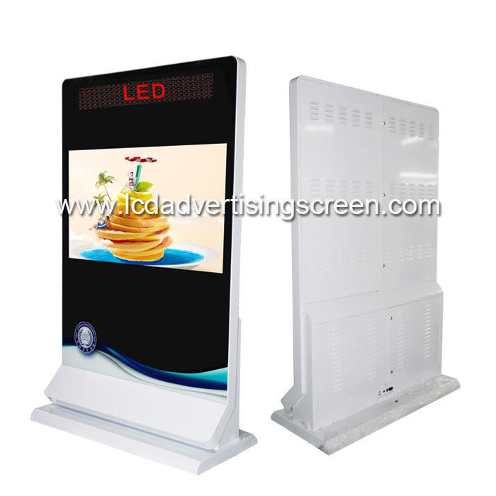 Android Wifi Network Standing Lcd Advertising Display with LED Subtitle Screen display