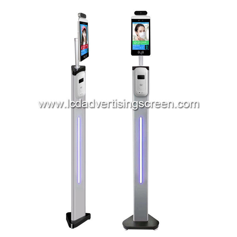 School IP65 infrared temperature sense face recognition Abnormal Temperature Alarm liquid wash hand sanitizer dispenser