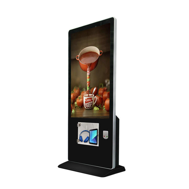 55'' Android wifi LCD Advertising Kiosk Stands with Ipad charging station